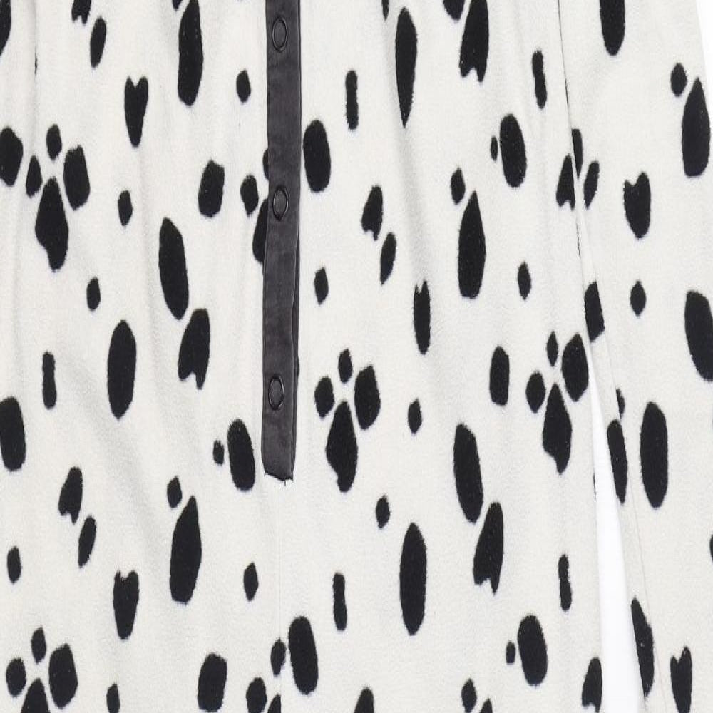 Topshop Womens White Animal Print Polyester Top One Piece Size XS  Zip