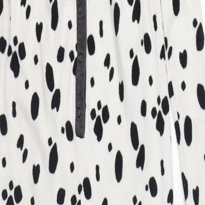 Topshop Womens White Animal Print Polyester Top One Piece Size XS  Zip