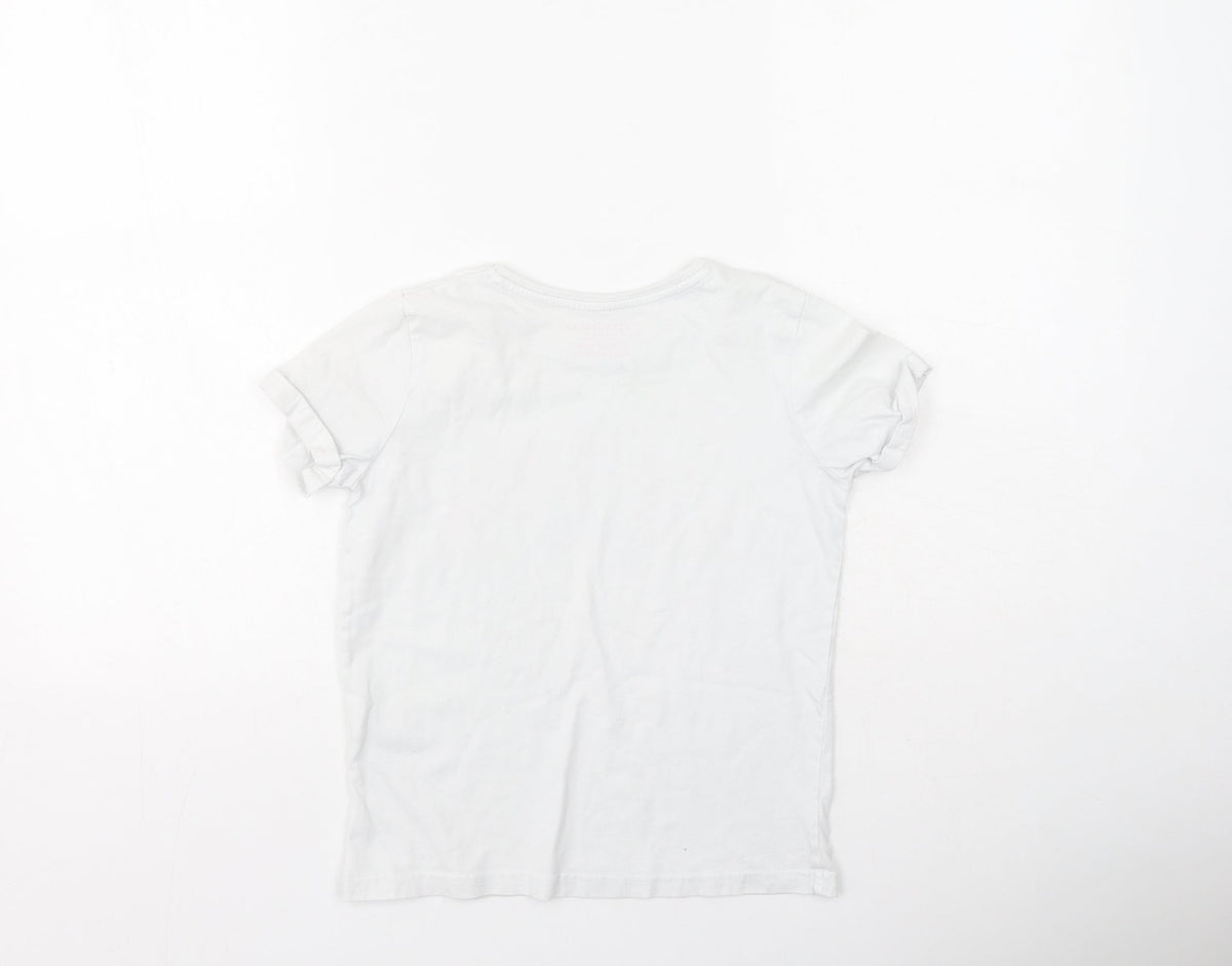 Back view of Primark girls’ multicoloured cotton basic casual, size 9-10, years round neck