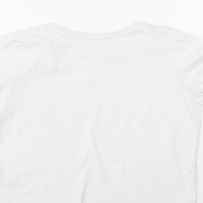 Brand and care label for Primark girls’ multicoloured cotton basic casual, size 9-10, years round neck