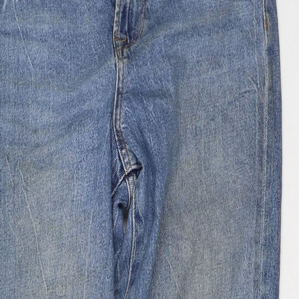 New Look Womens Blue  Cotton Mom Jeans Size 6 L27 in Regular