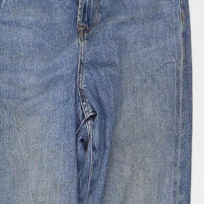 New Look Womens Blue  Cotton Mom Jeans Size 6 L27 in Regular