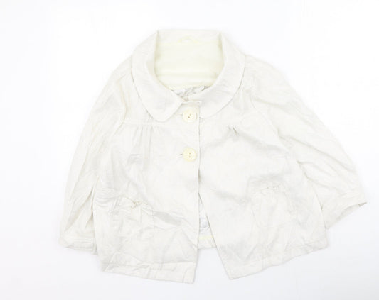 F&F Womens Ivory Round Neck  Polyester Cape Jumper Size 14