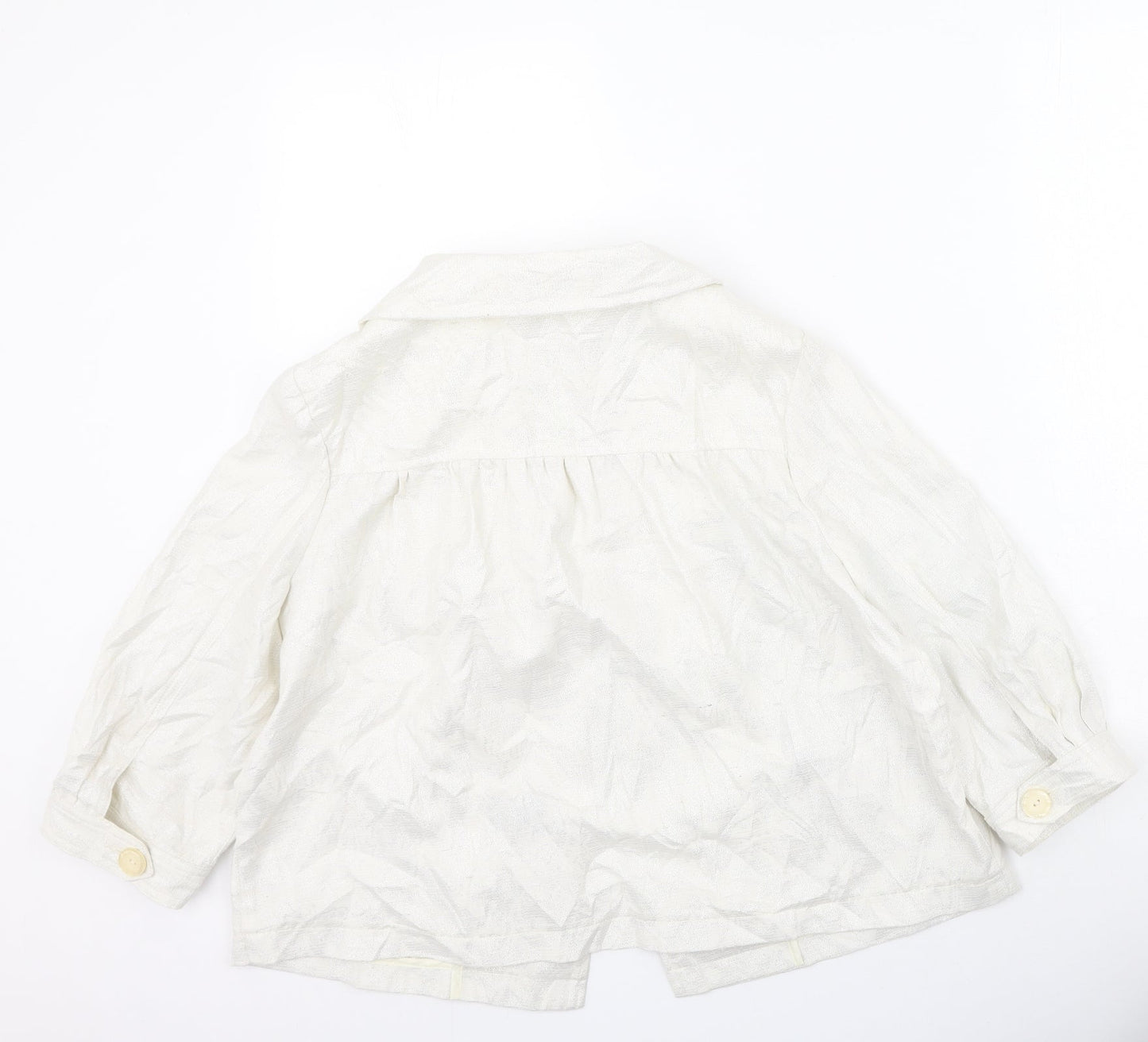 F&F Womens Ivory Round Neck  Polyester Cape Jumper Size 14