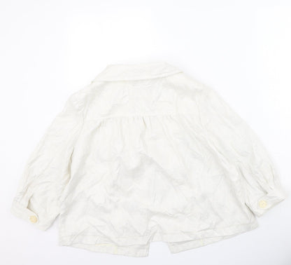 F&F Womens Ivory Round Neck  Polyester Cape Jumper Size 14