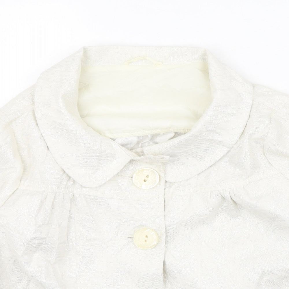 F&F Womens Ivory Round Neck  Polyester Cape Jumper Size 14