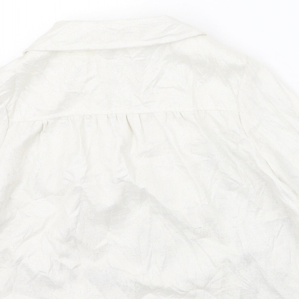 F&F Womens Ivory Round Neck  Polyester Cape Jumper Size 14