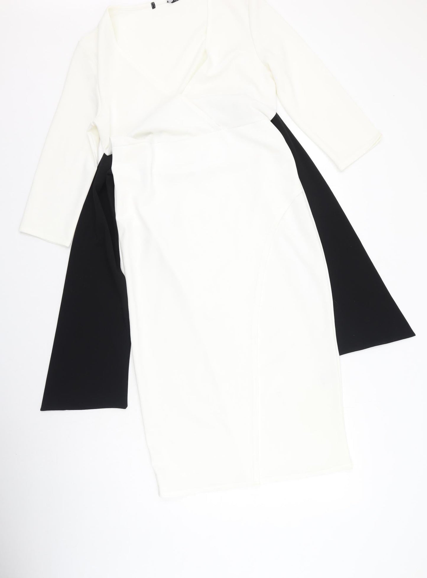 Boohoo Womens Multicoloured  Polyester Bodycon  Size 14  V-Neck