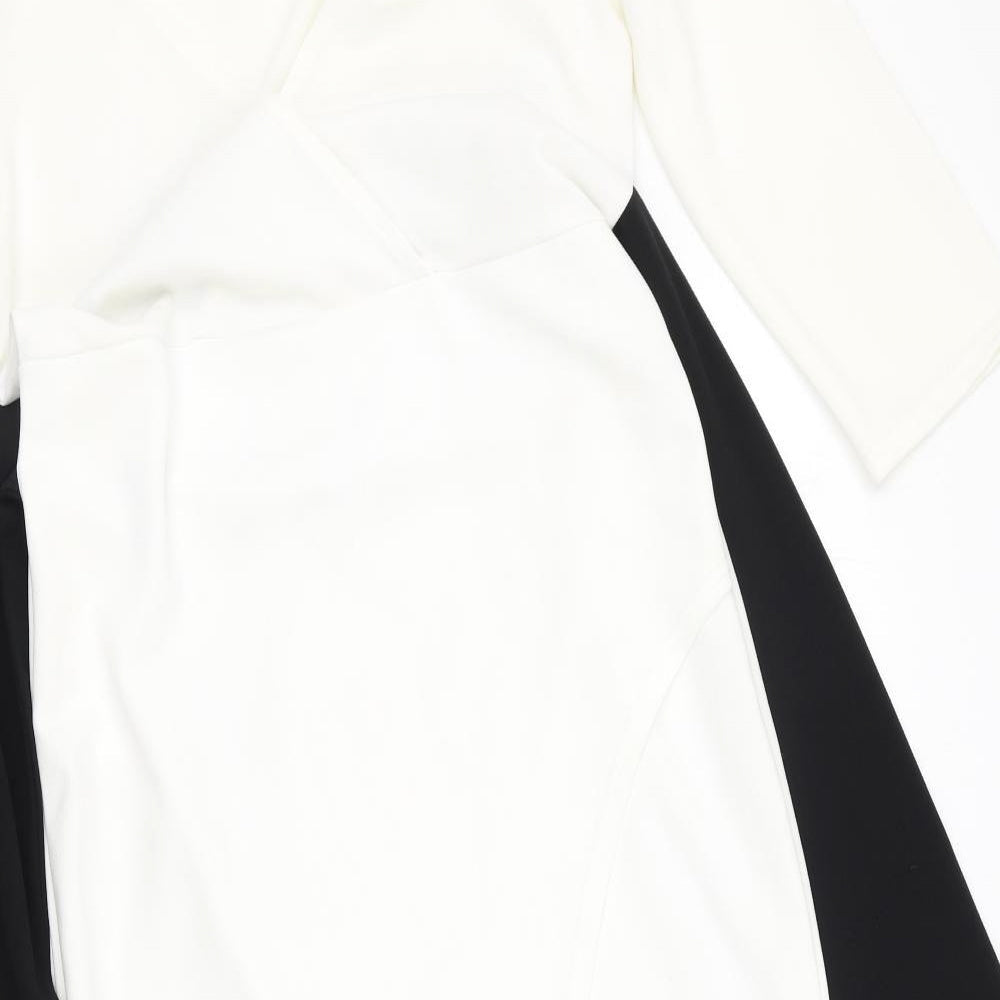 Boohoo Womens Multicoloured  Polyester Bodycon  Size 14  V-Neck