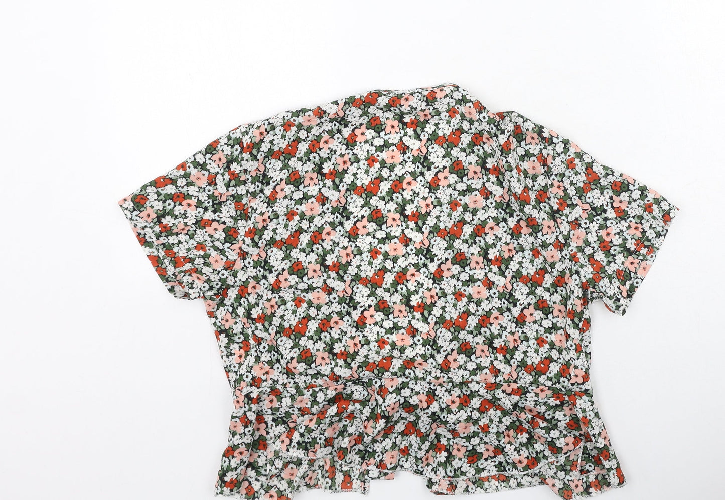 SheIn Womens Multicoloured Floral Polyester  Blouse Size S V-Neck