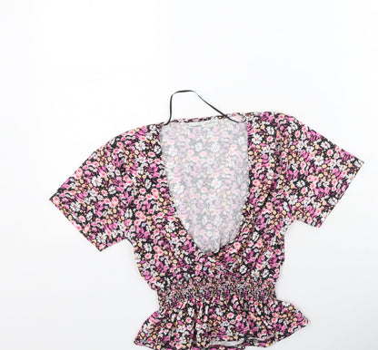 Womens UK Size S Pull&Bear Multicoloured Basic Blouse