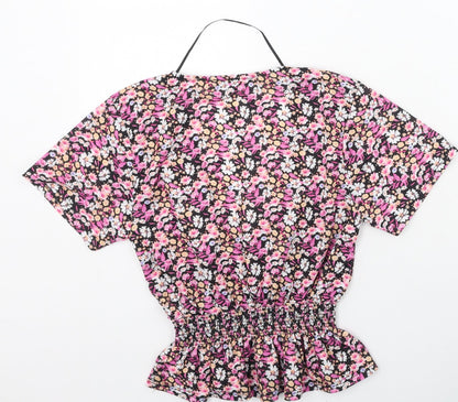 Womens UK Size S Pull&Bear Multicoloured Basic Blouse