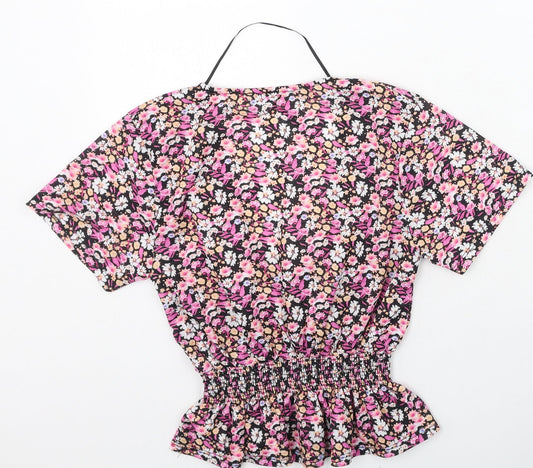 Womens UK Size S Pull&Bear Multicoloured Basic Blouse