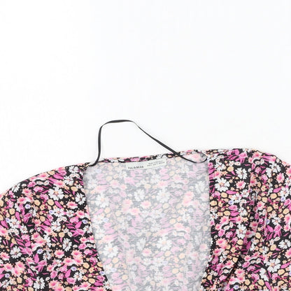 Womens UK Size S Pull&Bear Multicoloured Basic Blouse