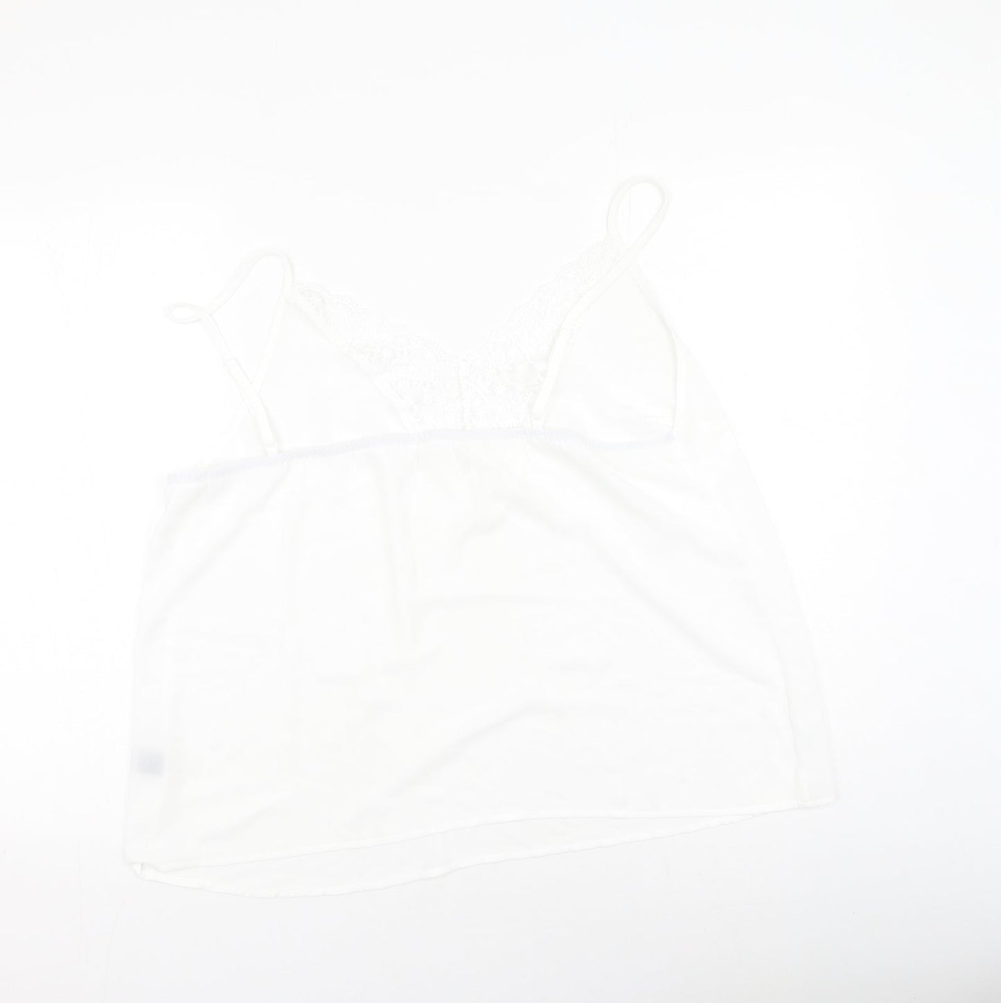 SheIn Womens White  Polyester Camisole Tank Size XL V-Neck