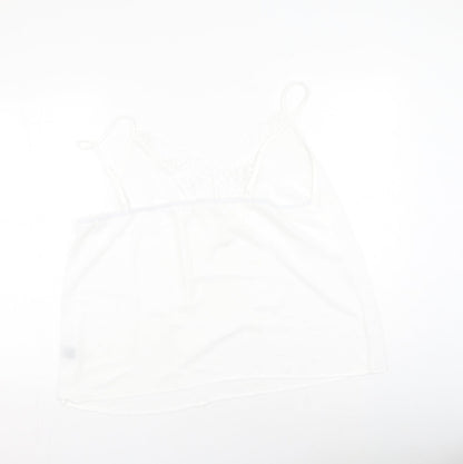 SheIn Womens White  Polyester Camisole Tank Size XL V-Neck