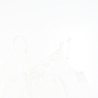 SheIn Womens White  Polyester Camisole Tank Size XL V-Neck