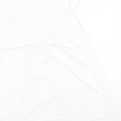 SheIn Womens White  Polyester Camisole Tank Size XL V-Neck
