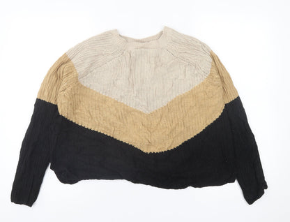 Womens UK Size L pep&co Brown Pullover Jumper