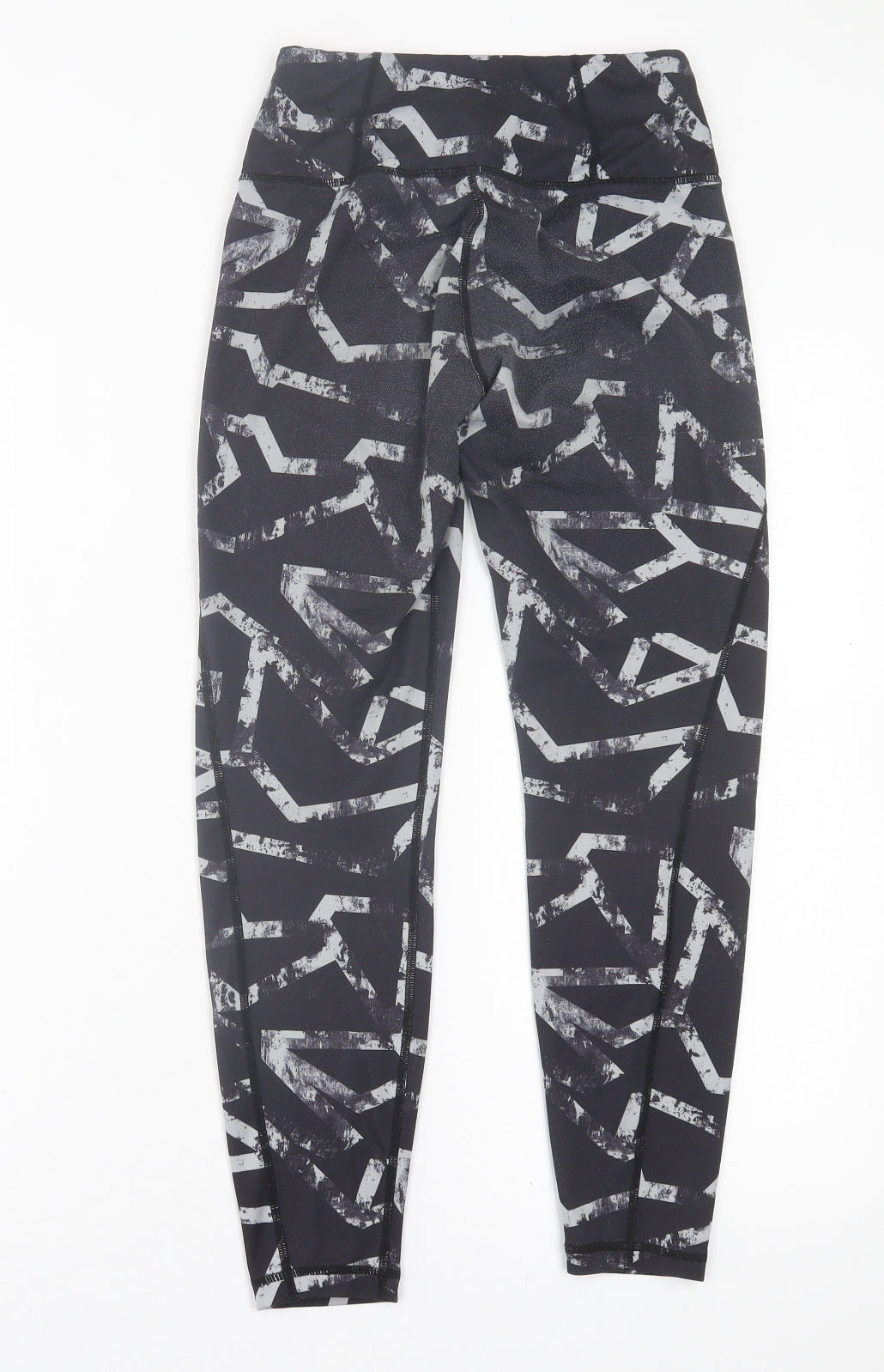 H&M Womens Grey Geometric Polyester Compression Leggings Size XS L24 in Regular Pullover