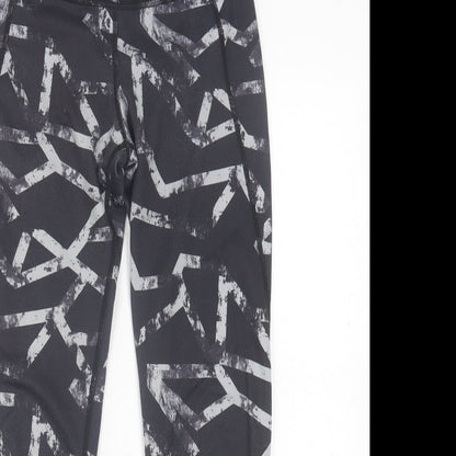 H&M Womens Grey Geometric Polyester Compression Leggings Size XS L24 in Regular Pullover