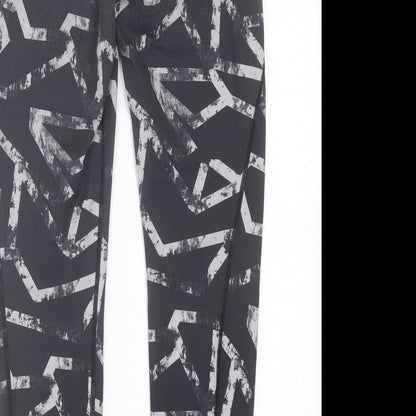 H&M Womens Grey Geometric Polyester Compression Leggings Size XS L24 in Regular Pullover