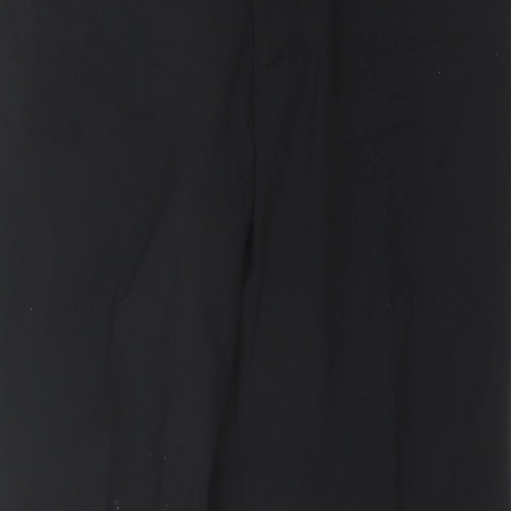 Preworn Mens Black  Polyester Trousers  Size 32 in L31 in Regular Button