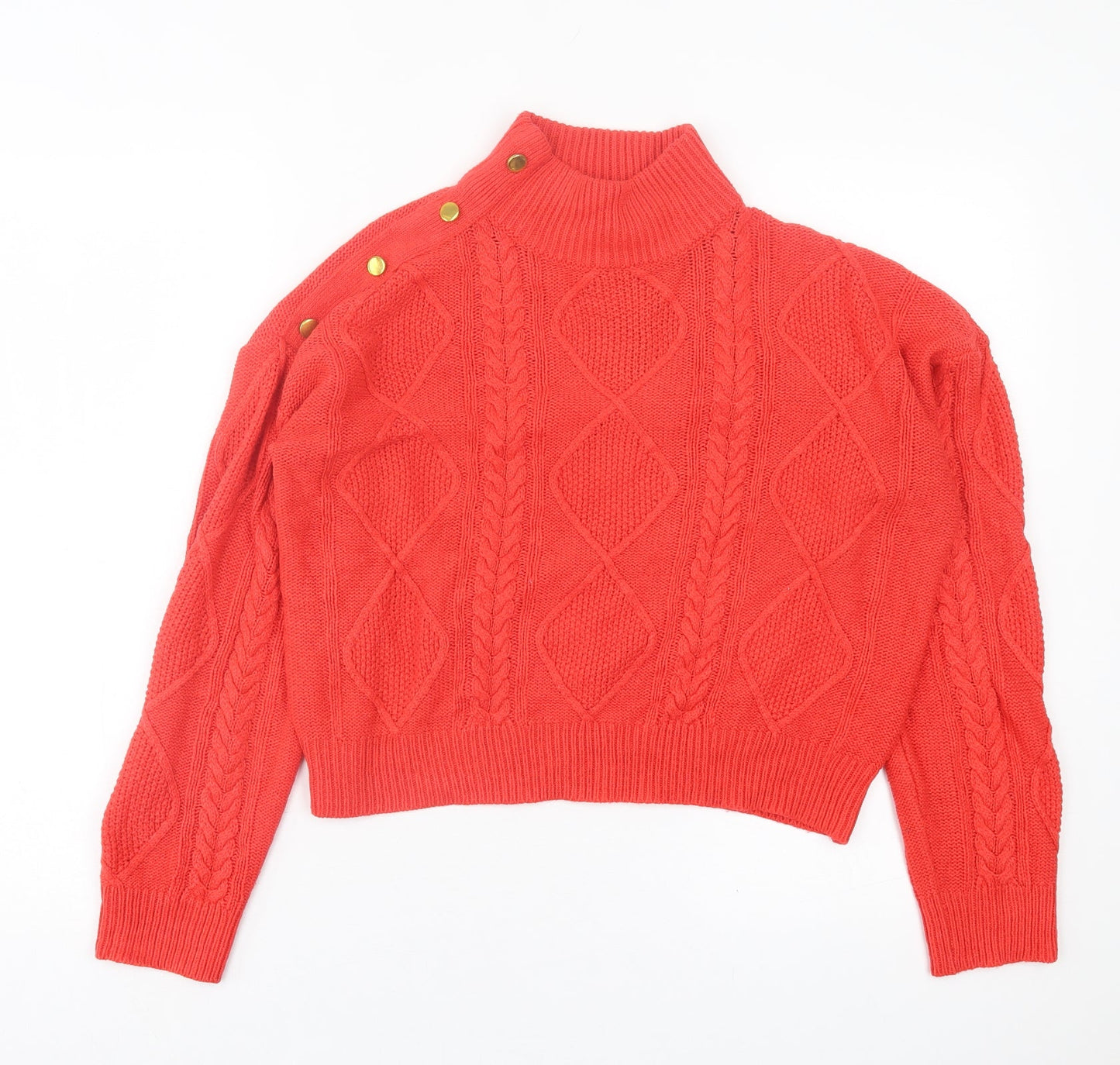 Womens UK Size M Brave Soul Red Pullover Jumper