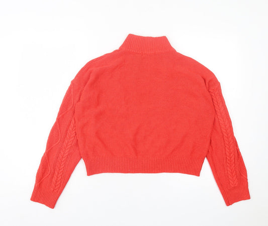 Womens UK Size M Brave Soul Red Pullover Jumper
