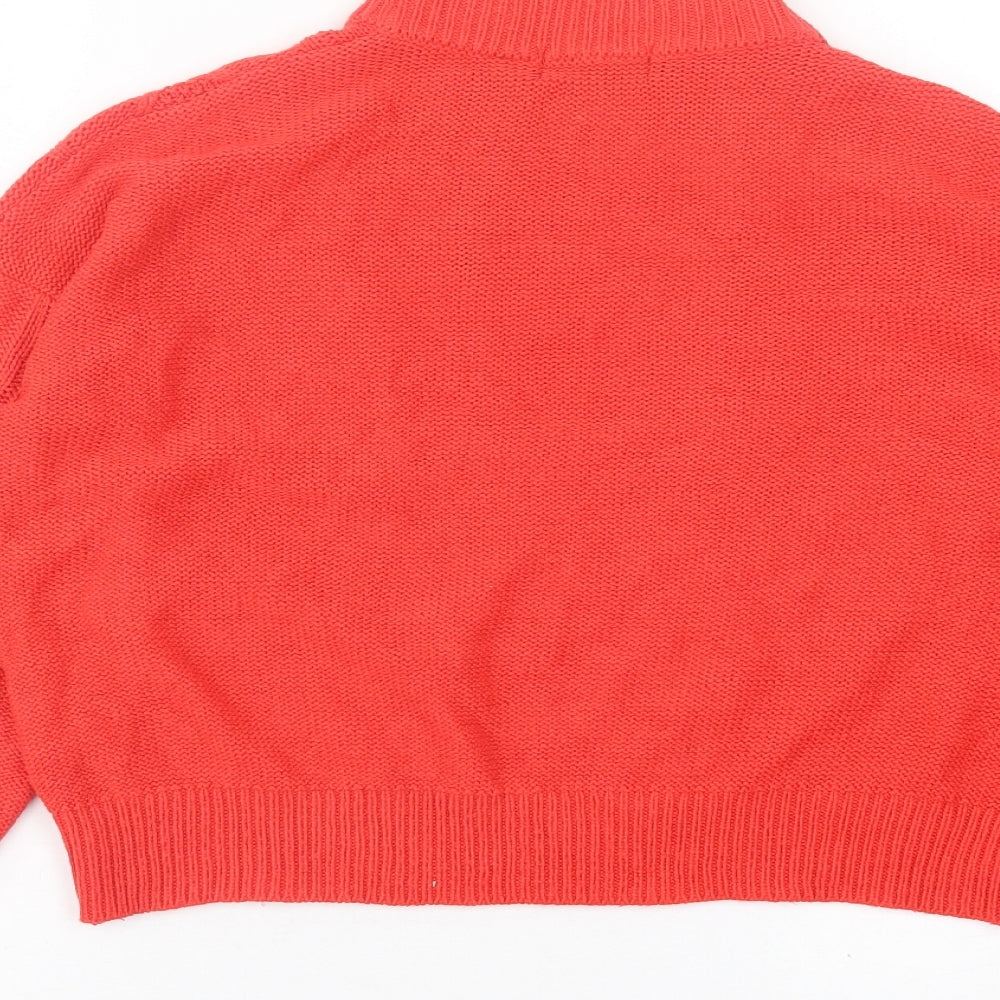 Womens UK Size M Brave Soul Red Pullover Jumper