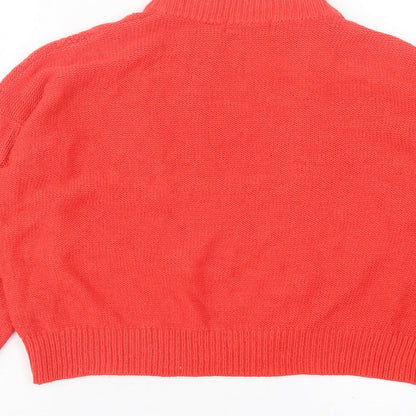 Womens UK Size M Brave Soul Red Pullover Jumper