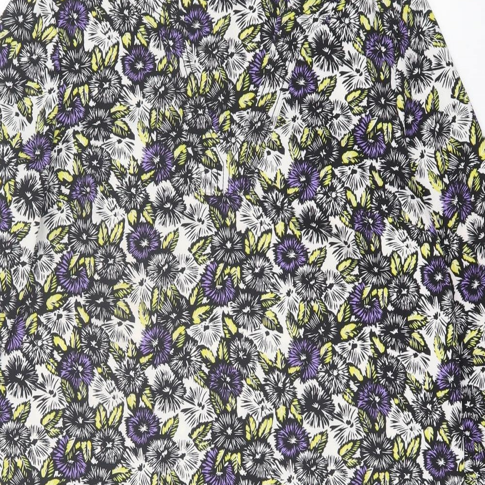 NEXT Womens Multicoloured Floral Polyester A-Line  Size 10  V-Neck Pullover