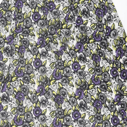 NEXT Womens Multicoloured Floral Polyester A-Line  Size 10  V-Neck Pullover