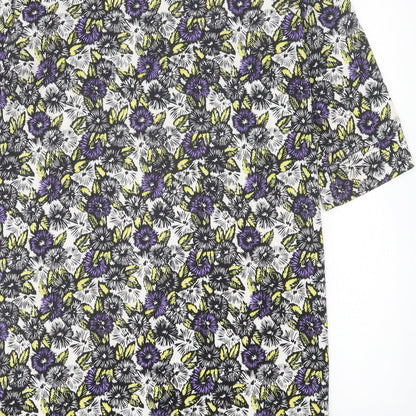 NEXT Womens Multicoloured Floral Polyester A-Line  Size 10  V-Neck Pullover