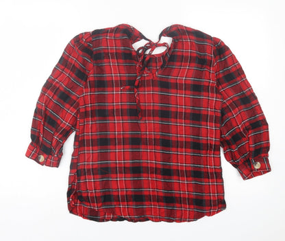 Womens UK Size 8 NEXT Red Basic T-Shirt