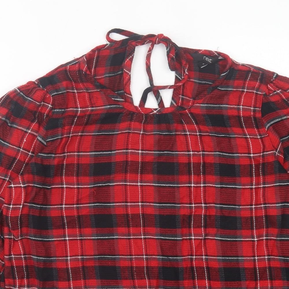 Womens UK Size 8 NEXT Red Basic T-Shirt