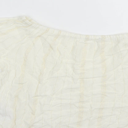 Womens UK Size 10 New Look White Basic Blouse