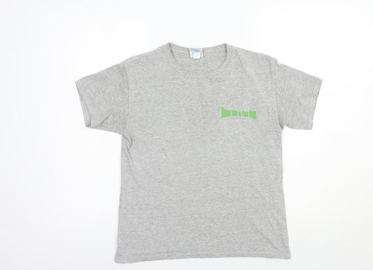 Womens UK Size M Gildan Grey Basic T-Shirt
