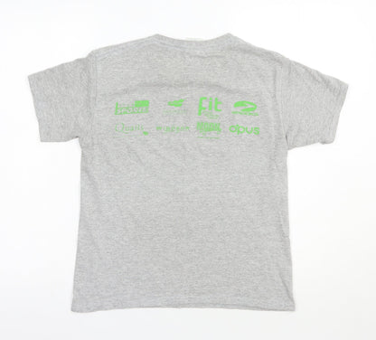 Womens UK Size M Gildan Grey Basic T-Shirt