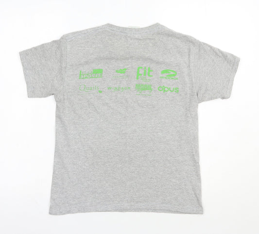 Womens UK Size M Gildan Grey Basic T-Shirt