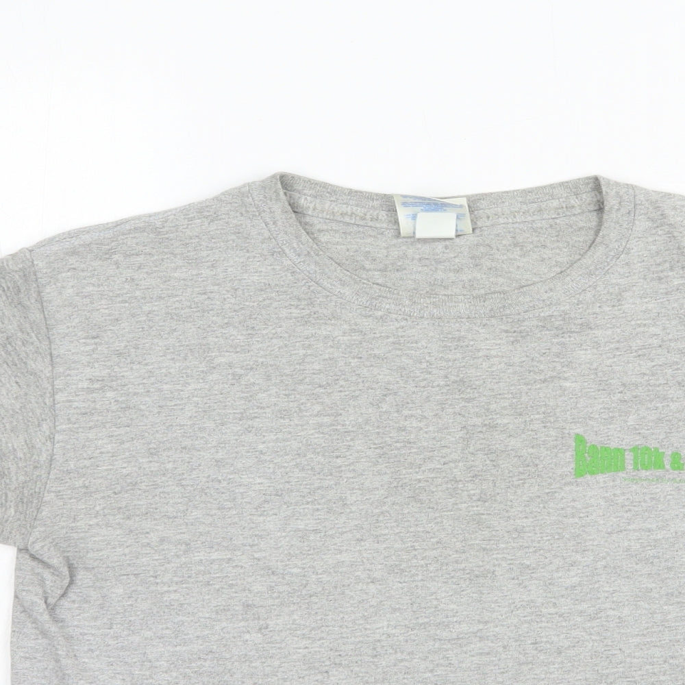 Womens UK Size M Gildan Grey Basic T-Shirt