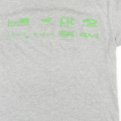 Womens UK Size M Gildan Grey Basic T-Shirt