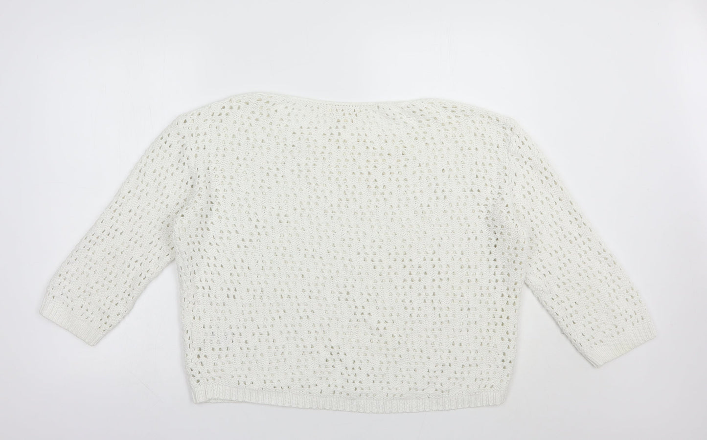 Womens UK Size 12 NEXT White Pullover Jumper
