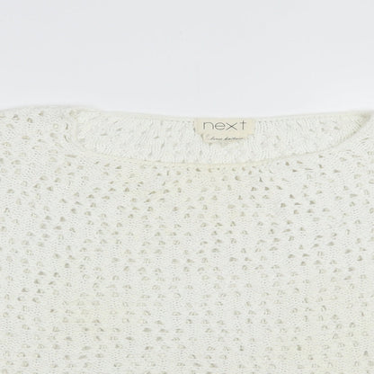 Womens UK Size 12 NEXT White Pullover Jumper