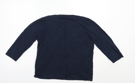 Womens UK Size 14 Warehouse Blue Pullover Jumper