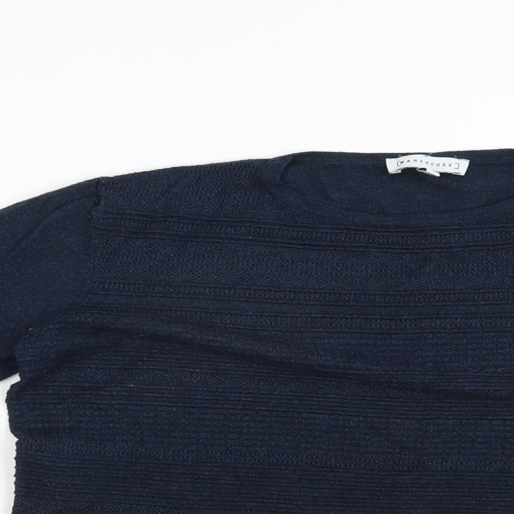 Womens UK Size 14 Warehouse Blue Pullover Jumper