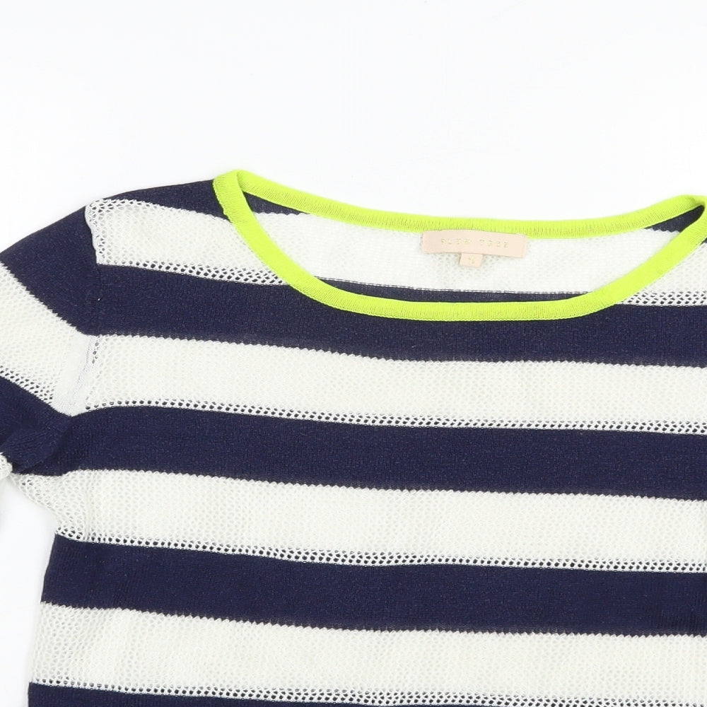 Womens UK Size S Plum Tree Blue Pullover Jumper
