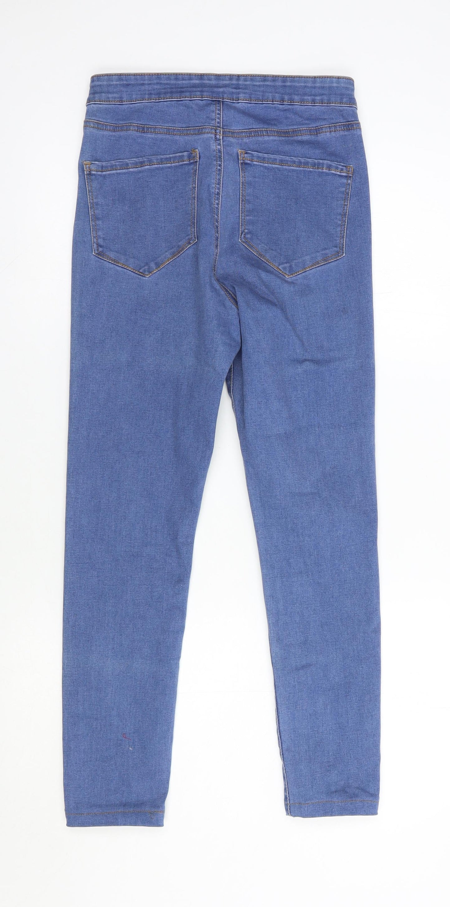 Denim Co. Womens Blue  Cotton Skinny Jeans Size 10 L27 in Regular Button