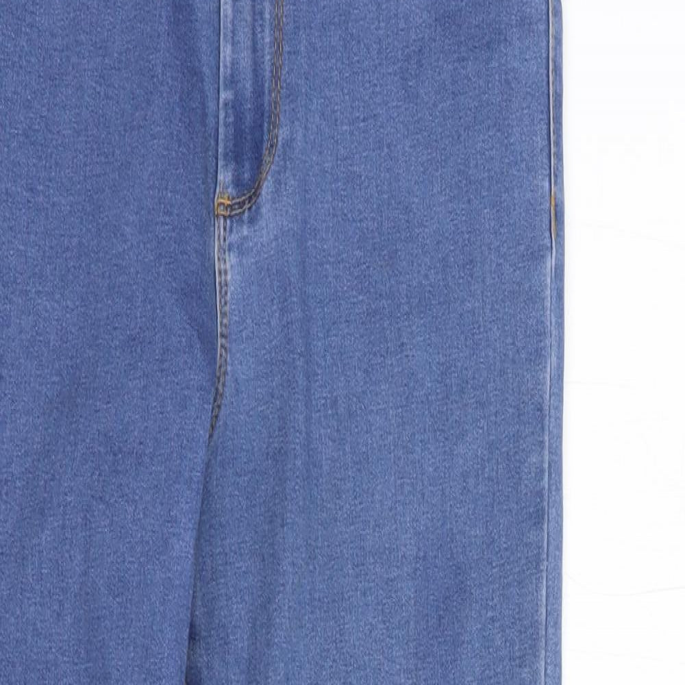 Denim Co. Womens Blue  Cotton Skinny Jeans Size 10 L27 in Regular Button