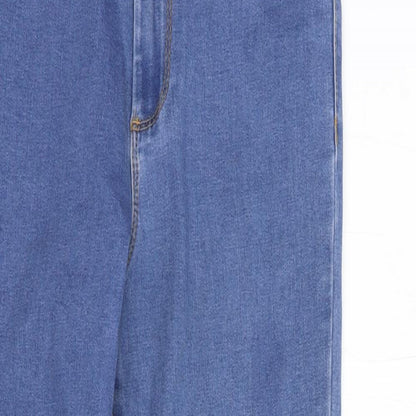 Denim Co. Womens Blue  Cotton Skinny Jeans Size 10 L27 in Regular Button